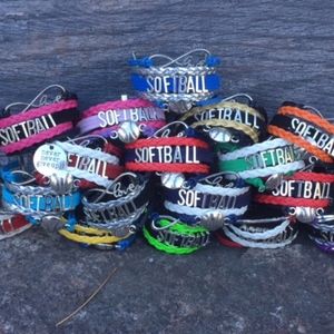 Girls Softball Bracelet, Softball Jewelry